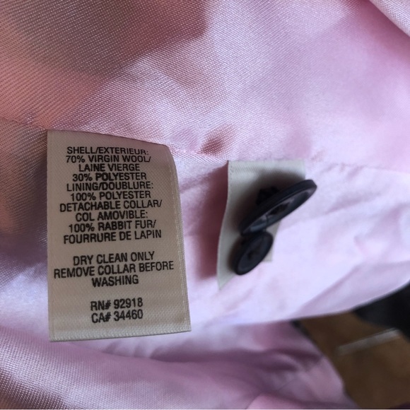 Juicy Couture Wool Tweed Blazer Removable Rabbit Fur Collar Vintage Y2k Rare - Picture 10 of 16